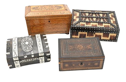 GROUP OF FOUR BOXES, TO INCLUDE