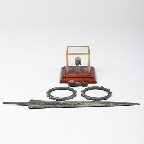 GROUP OF FOUR BRONZE