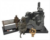 GROUP OF FOUR BRONZES, TO INCL