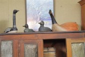 GROUP OF FOUR CARVED AND PAINT