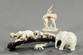 Group of Four Carved Ivory Fig