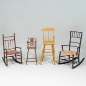 GROUP OF FOUR CHILD'S CHAIRSCo