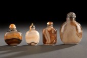 Group of Four Chinese Agate Sn