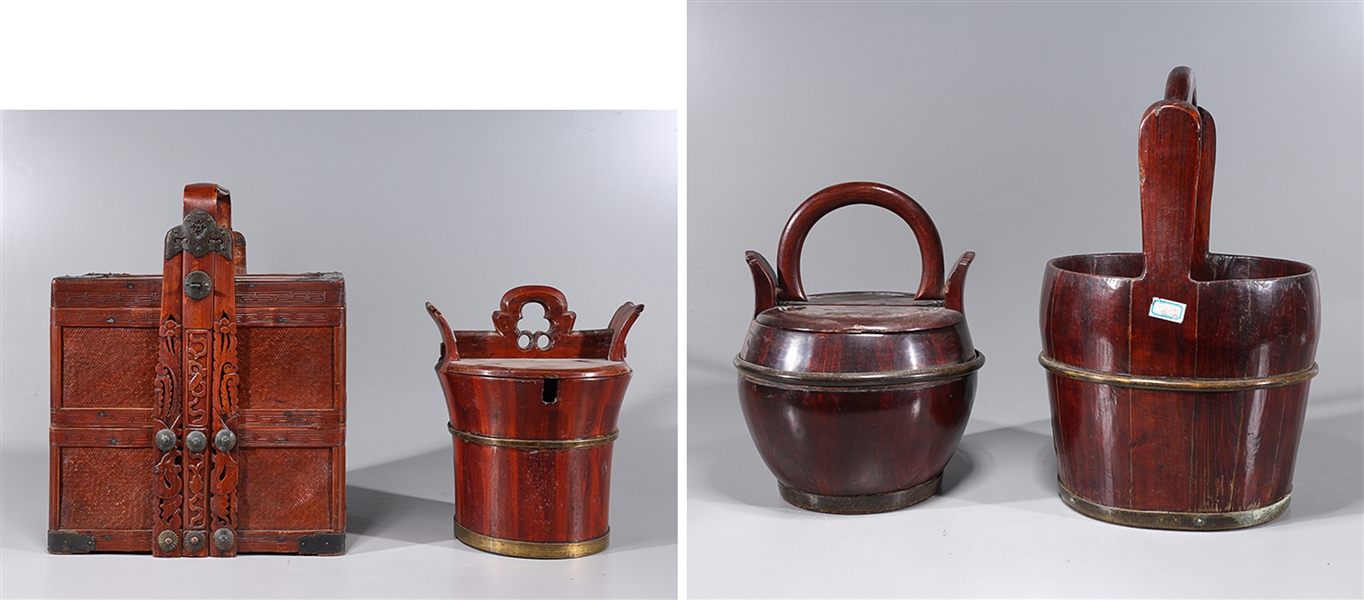 Group of four Chinese baskets,