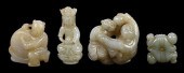 GROUP OF FOUR CHINESE CARVED J