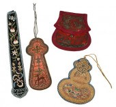 GROUP OF FOUR CHINESE EMBROIDE