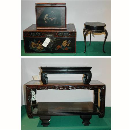 Group of Four Chinese Hardwood