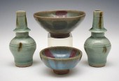 GROUP OF FOUR CHINESE JUN WARE
