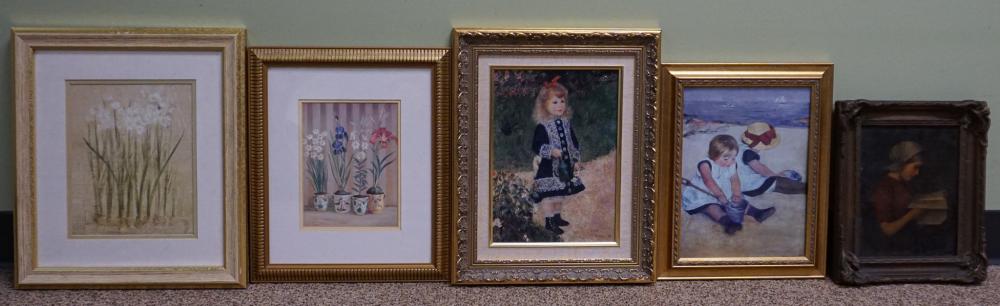 GROUP OF FOUR CHROMOLITHOGRAPHS AND