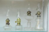 GROUP OF FOUR CLEAR GLASS MINI