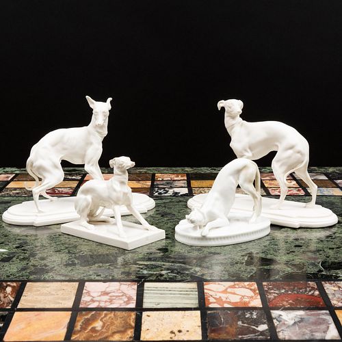 GROUP OF FOUR CONTINENTAL PORCELAIN