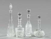 Group of Four Cut Glass Decant