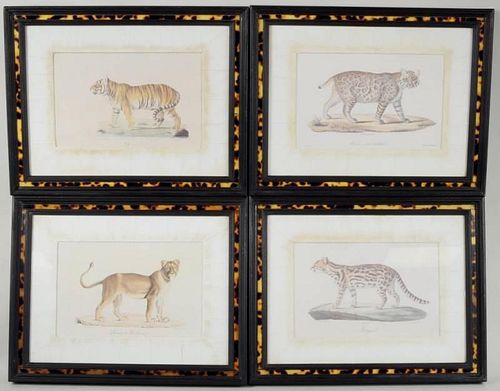 GROUP OF FOUR DECORATIVE EXOTIC CAT