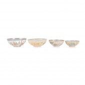 GROUP OF FOUR EGGSHELL FAMILLE