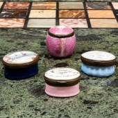 GROUP OF FOUR ENGLISH ENAMEL S