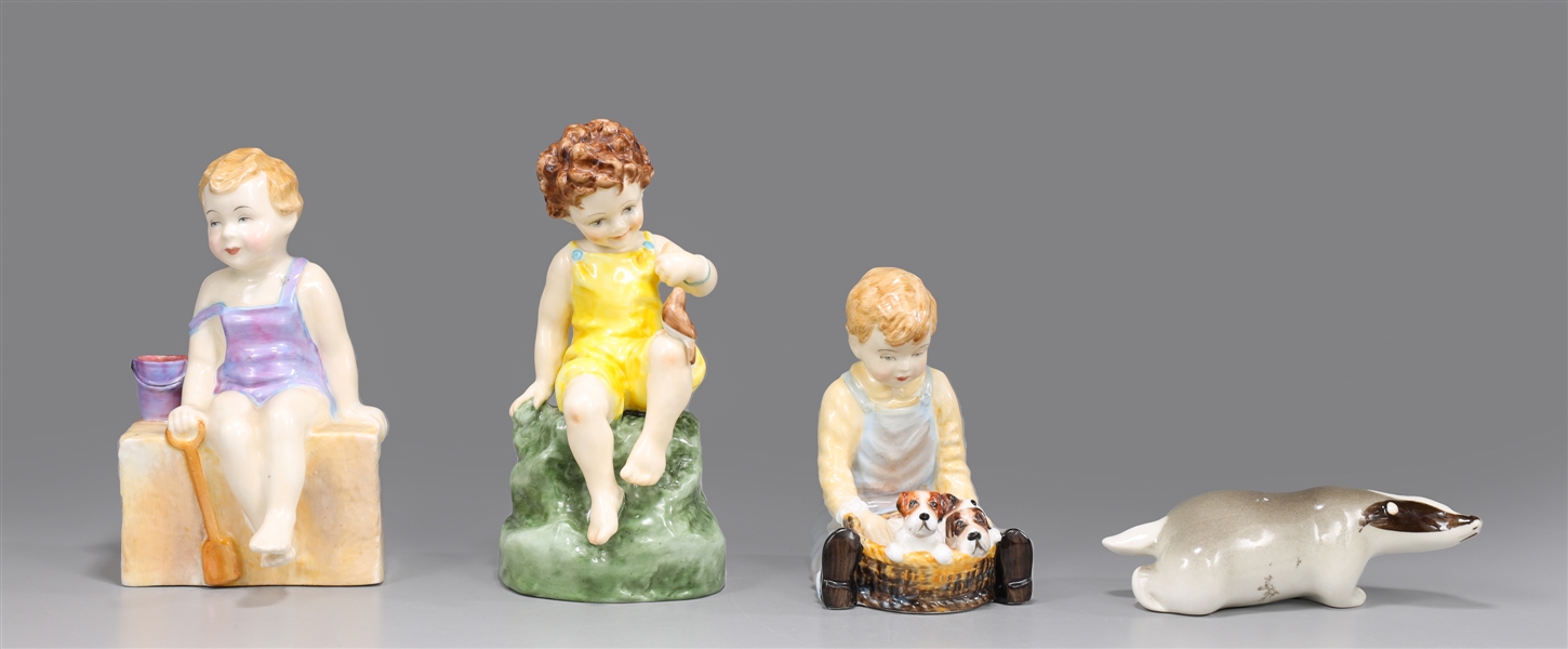 Group of four English porcelain