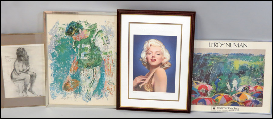 GROUP OF FOUR FRAMED 20TH CENTURY