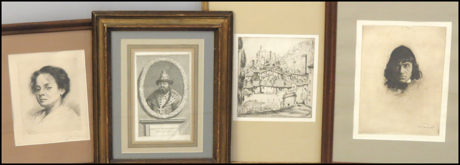GROUP OF FOUR FRAMED ASSORTED