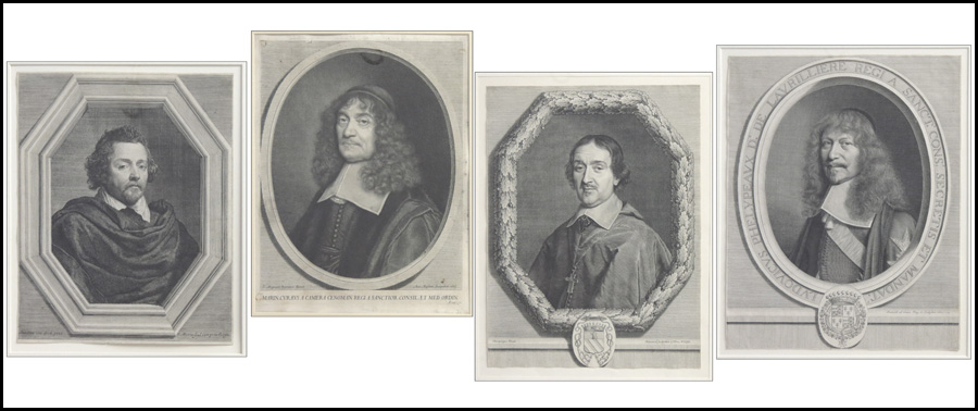 GROUP OF FOUR FRAMED PORTRAIT