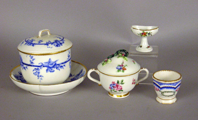 Group of four French porcelain