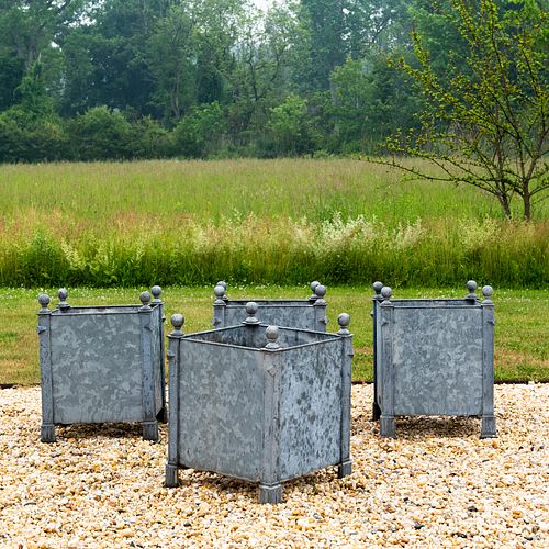 GROUP OF FOUR FRENCH ZINC