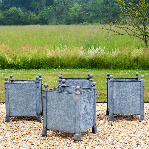 GROUP OF FOUR FRENCH ZINC