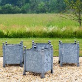 GROUP OF FOUR FRENCH ZINC JARD