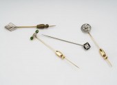 GROUP OF FOUR GEM-SET STICKPIN