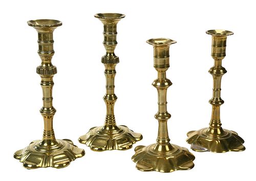 GROUP OF FOUR GEORGIAN BRASS