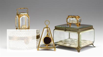 Group of four gilt metal mounted
