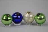 GROUP OF FOUR GLASS KUGELS Ger