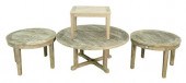 GROUP OF FOUR GLOSTER TEAK TAB