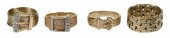 GROUP OF FOUR GOLD RINGSone te
