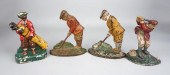 GROUP OF FOUR GOLFER CAST IRON