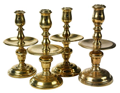 GROUP OF FOUR HEEMSKIRK STYLE BRASS
