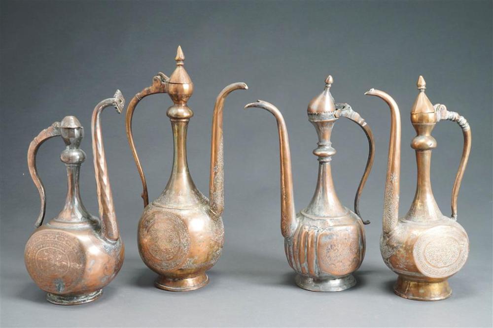 GROUP OF FOUR INDO-PERSIAN COPPER