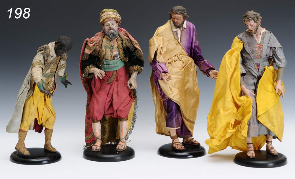 Group of Four Italian Creche
