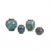 GROUP OF FOUR KUTAHYA POTTERY