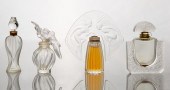 GROUP OF FOUR LALIQUE STYLE PE