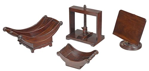 GROUP OF FOUR MAHOGANY TABLE
