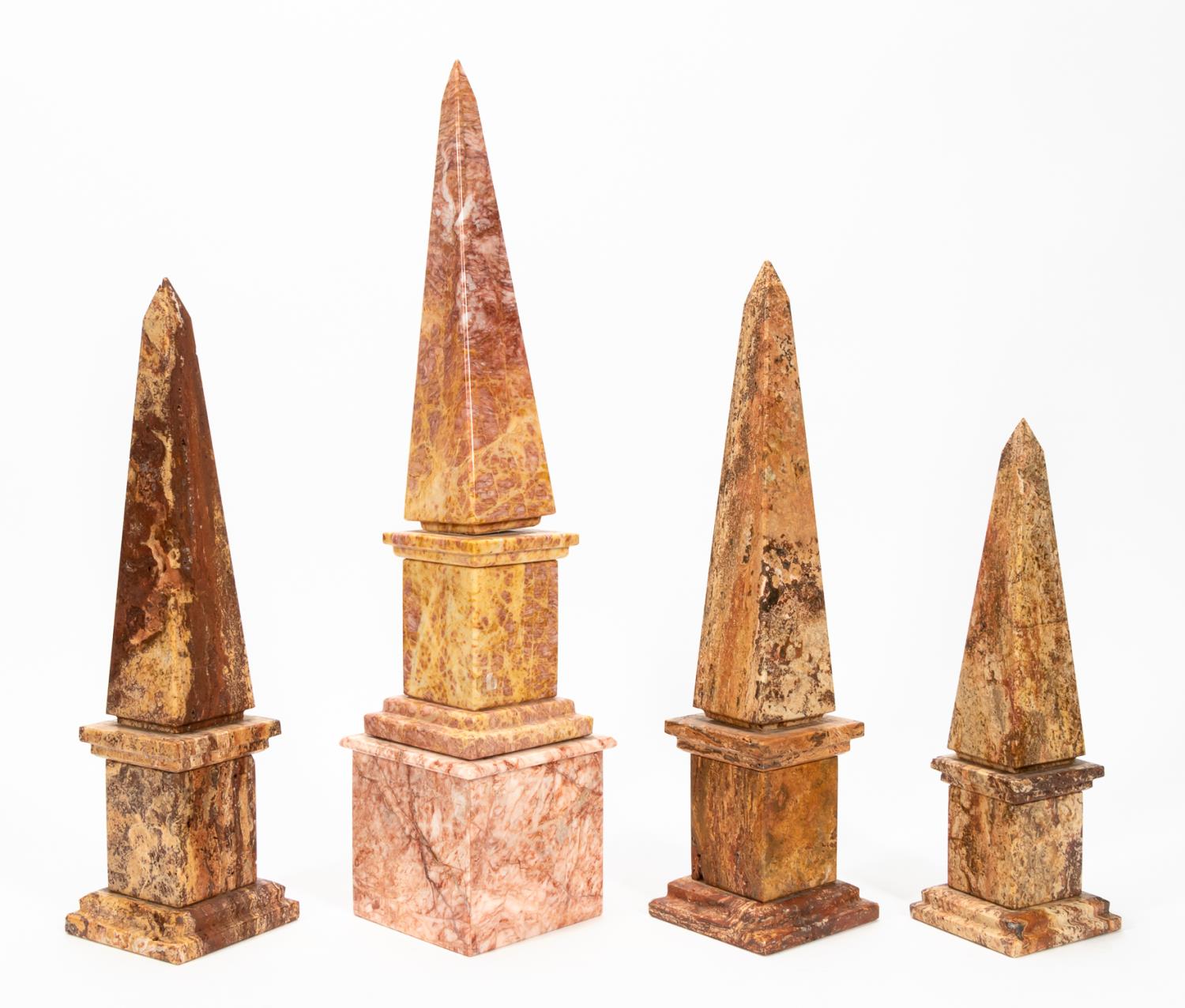 GROUP OF FOUR MARBLE AND STONE