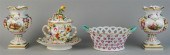 GROUP OF FOUR MEISSEN APPLIED