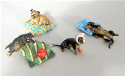 Group of four miniature Austrian