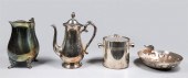 Group of four mix silver plate