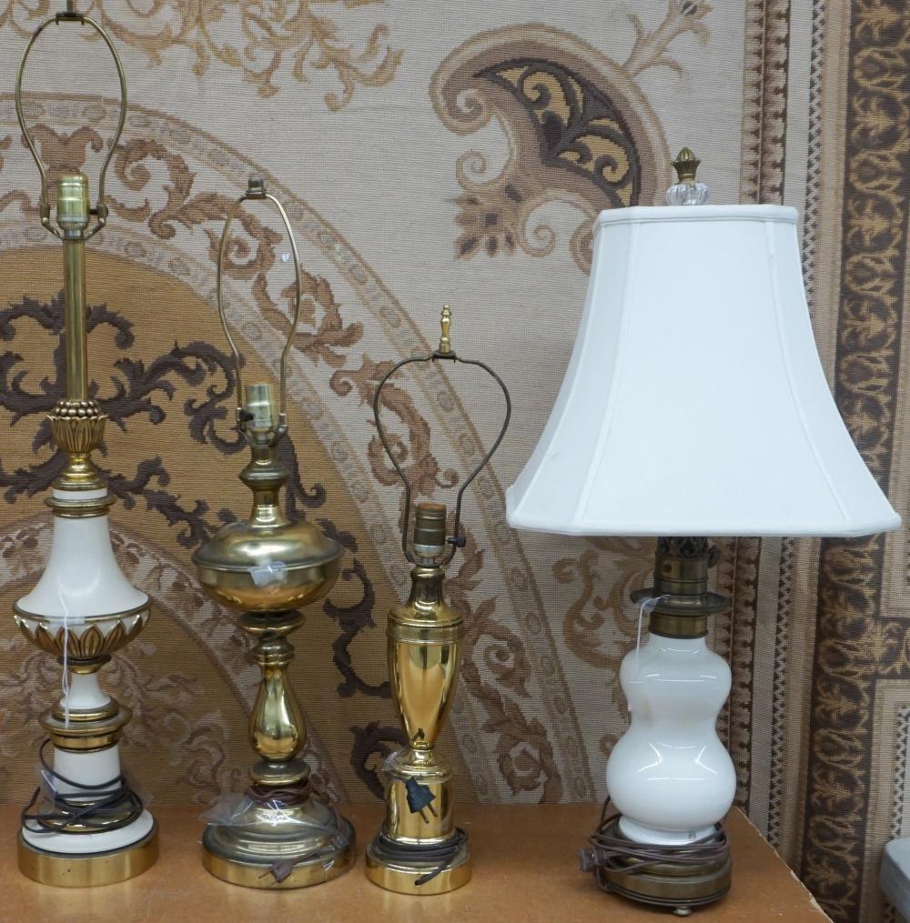 GROUP OF FOUR MODERN BRASS FINISH