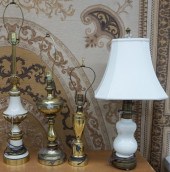 GROUP OF FOUR MODERN BRASS FIN