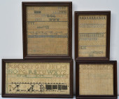 GROUP OF FOUR NEEDLEWORK SAMPL