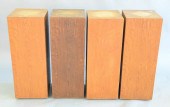GROUP OF FOUR OAK VENEERED PED