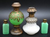 GROUP OF FOUR OPALINE PERFUMES