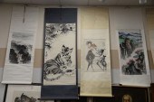GROUP OF FOUR ORIENTAL SCROLLS